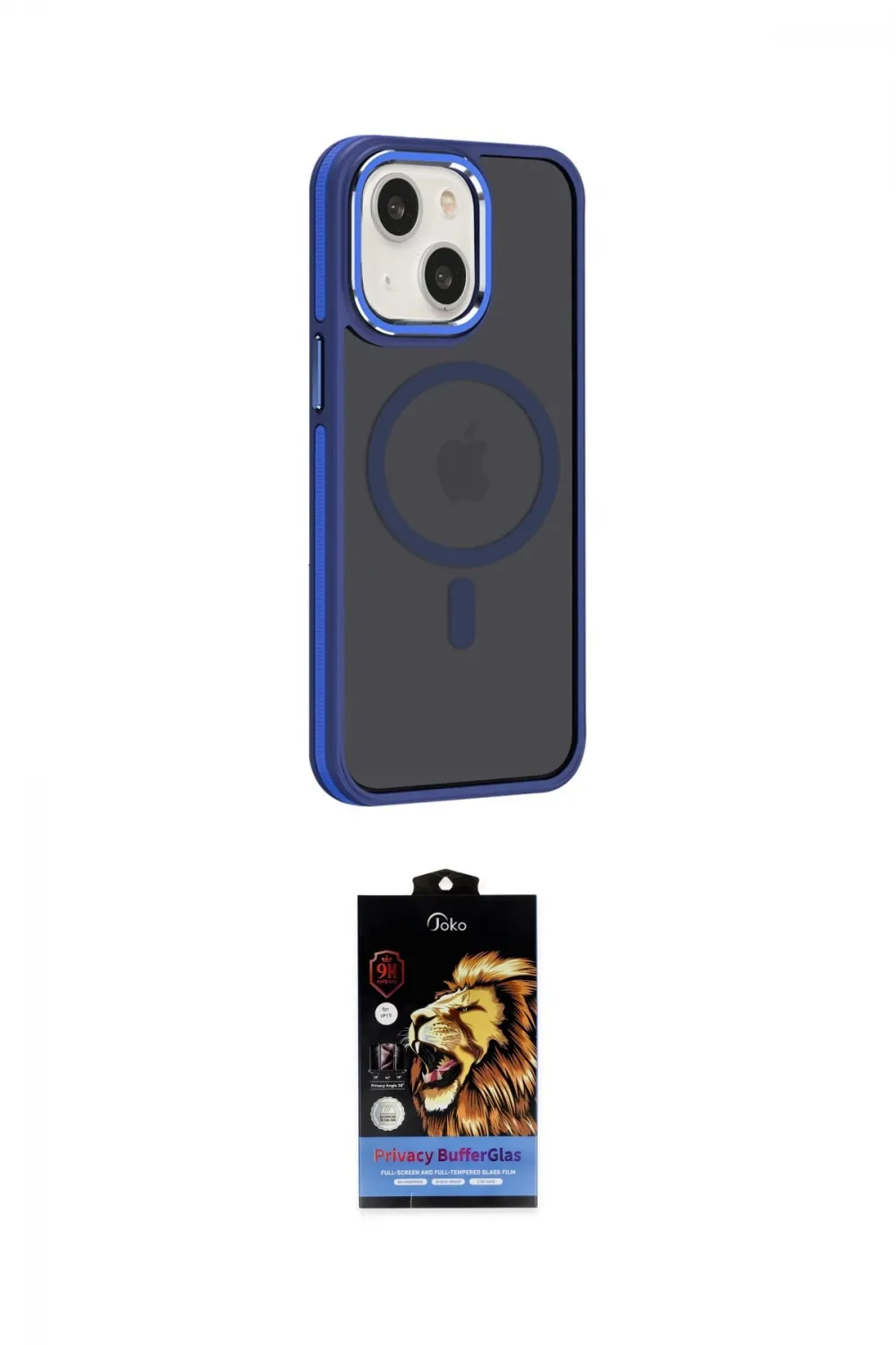 ieg™ iPhone 15 Kılıf Yörünge Klasik - Siyah Buffer Hayalet Cam Ekran Koruyucu