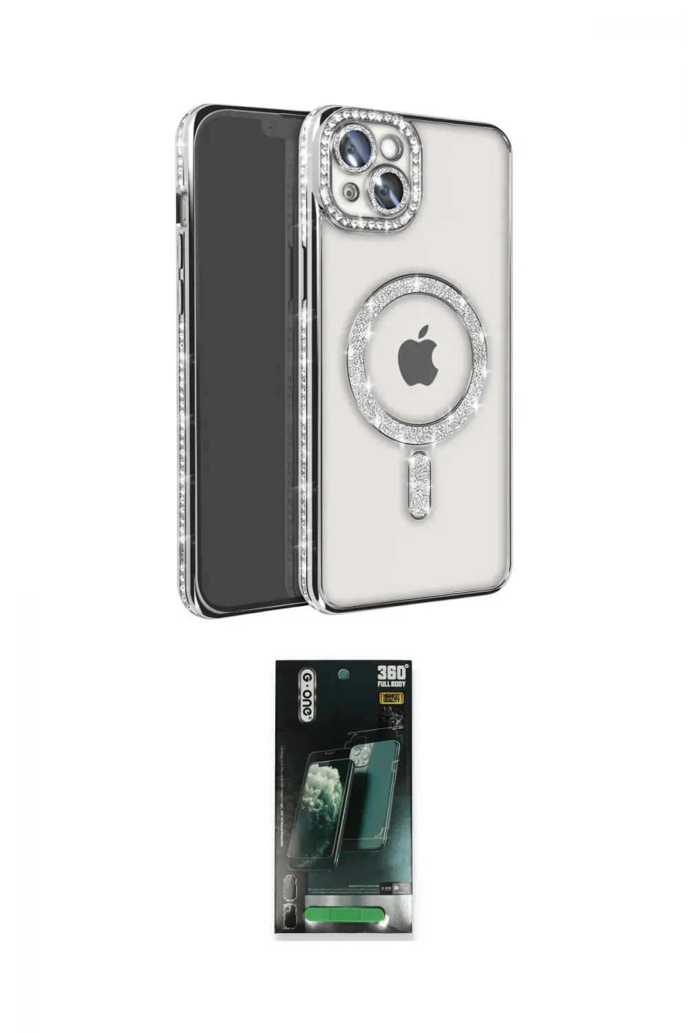 ieg™ iPhone 15 Kılıf Zirve Doku Prime - Şeffaf 360 Full Body Arka Koruyucu