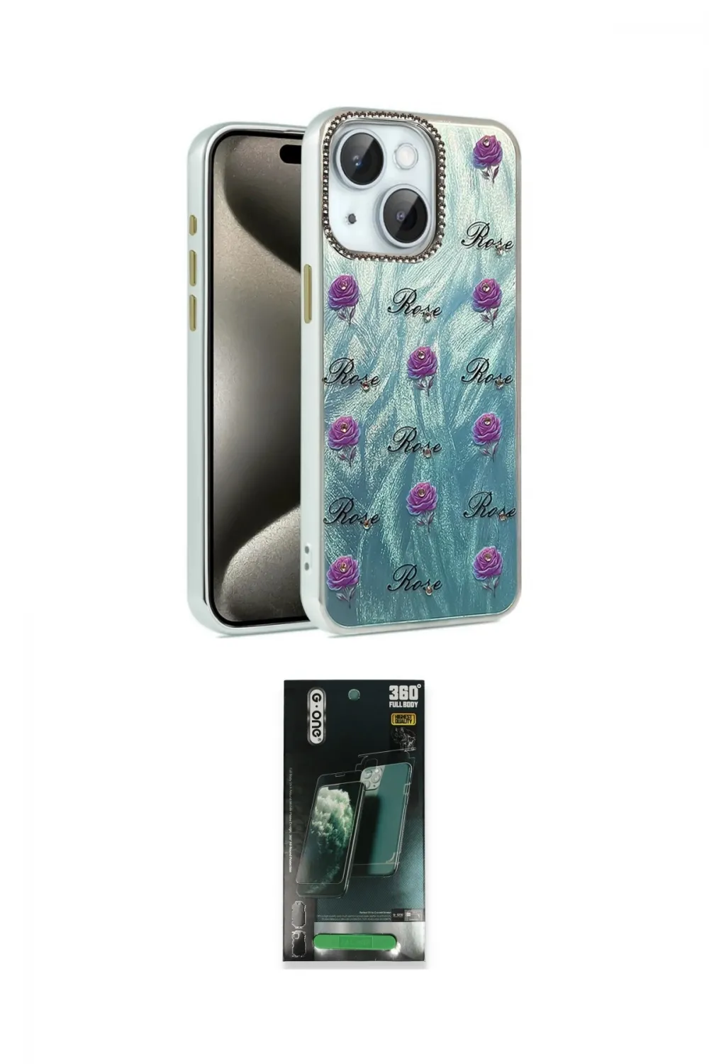 ieg™ iPhone 15 Kılıf Zirve Modern Prime - Şeffaf 360 Full Body Arka Koruyucu
