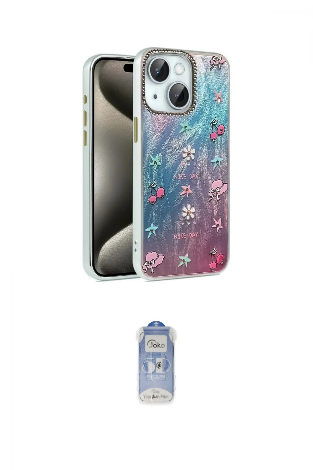 ieg™ iPhone 15 Kılıf Zirve Modern Prime - Siyah Joko Magic 5D Cam