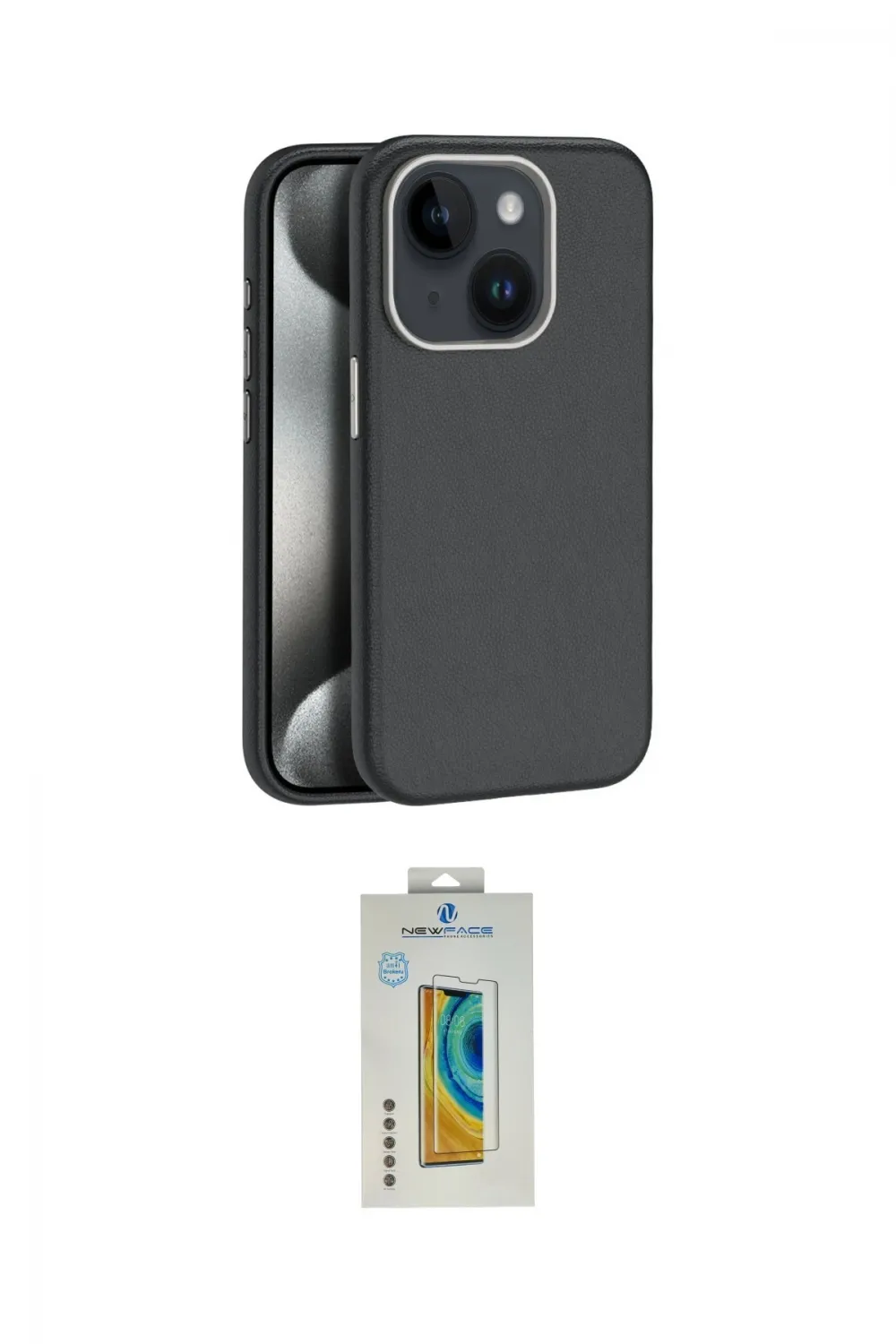 ieg™ iPhone 15 Kılıf Zirve Modern Prime - Siyah Polymer Nano Ekran Koruyucu