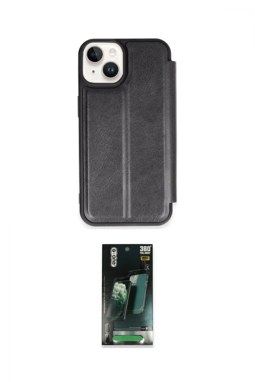ieg™ iPhone 15 Kılıf Zirve Yansıma Serisi - Şeffaf 360 Full Body Arka Koruyucu