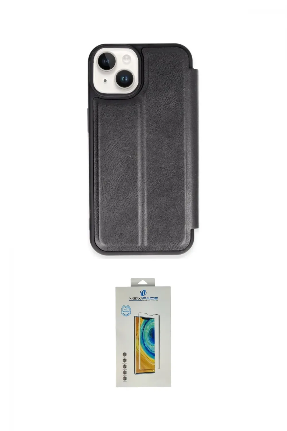 ieg™ iPhone 15 Kılıf Zirve Yansıma Serisi - Siyah Polymer Nano Ekran Koruyucu