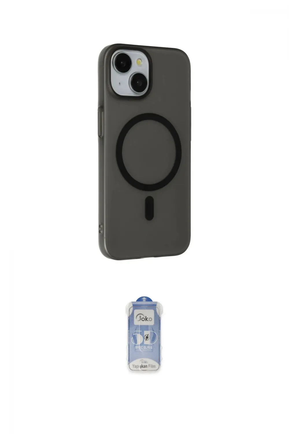 ieg™ iPhone 15 Plus Kılıf Çekirdek Modern Prime - Siyah Joko Magic 5D Cam