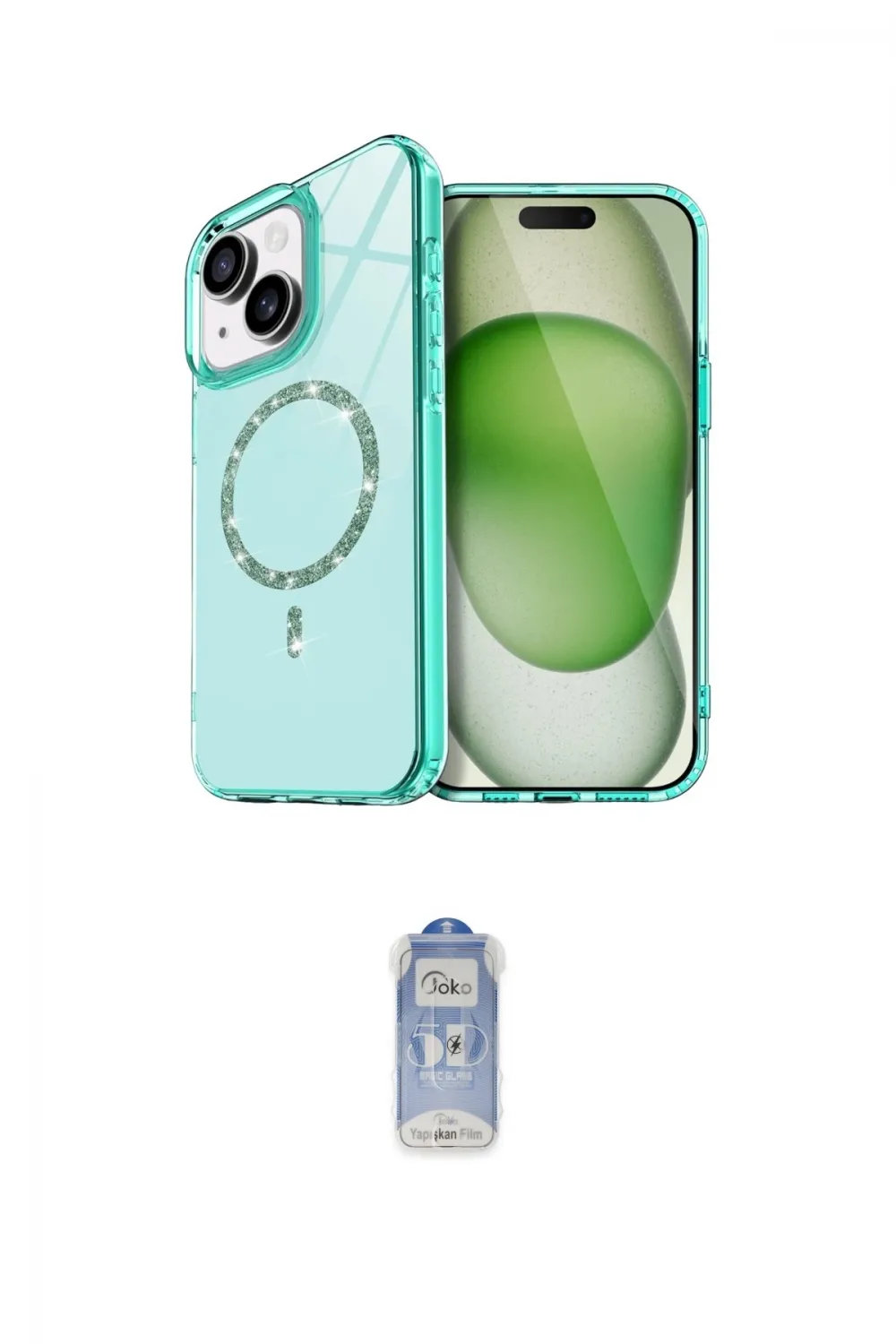 ieg™ iPhone 15 Plus Kılıf Kıvılcım Form Prime - Siyah Joko Magic 5D Cam