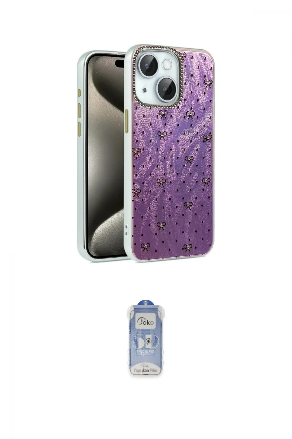 ieg™ iPhone 15 Plus Kılıf Zirve Modern Prime - Siyah Joko Magic 5D Cam