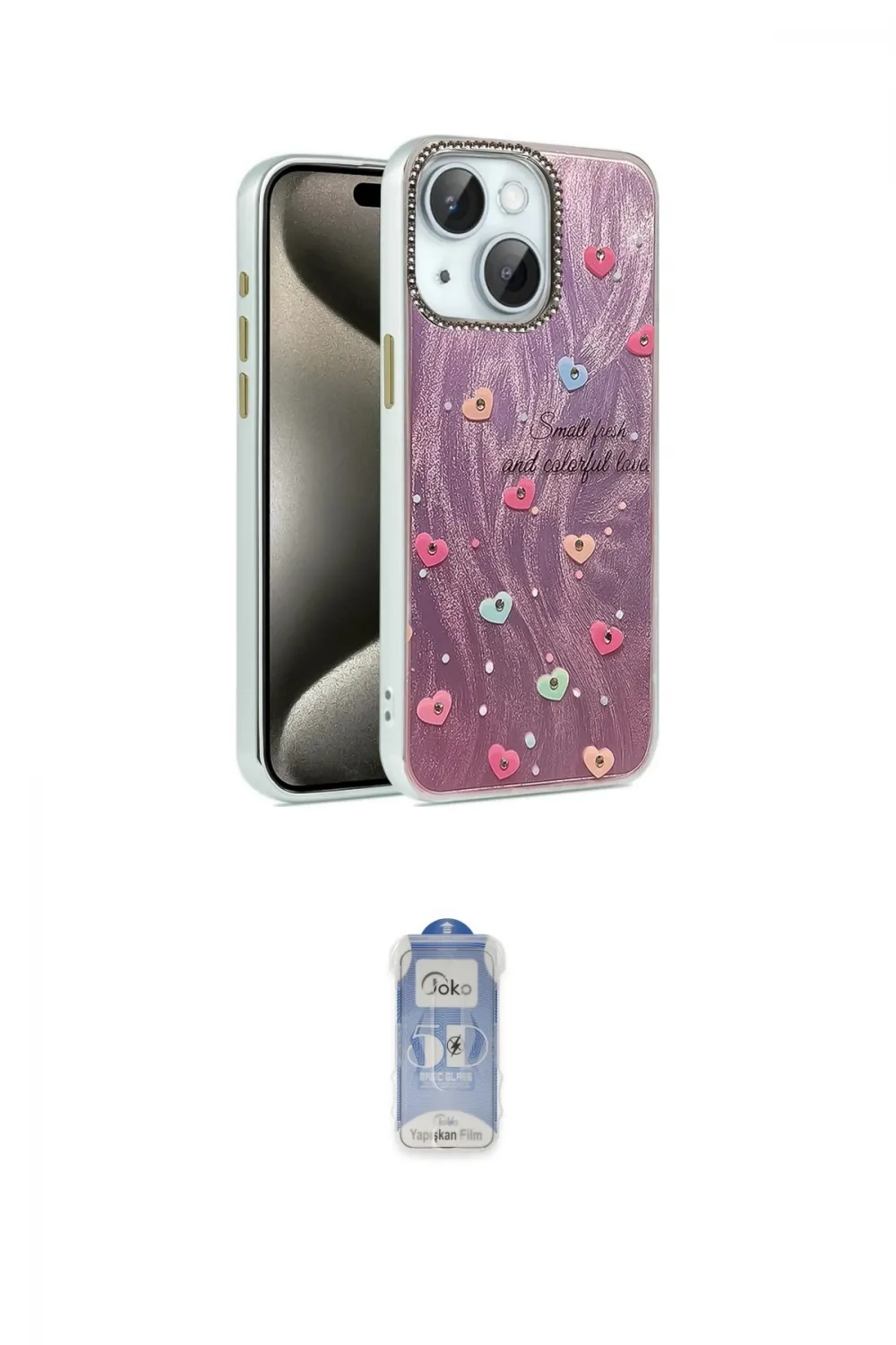 ieg™ iPhone 15 Plus Kılıf Zirve Modern Prime - Siyah Joko Magic 5D Cam