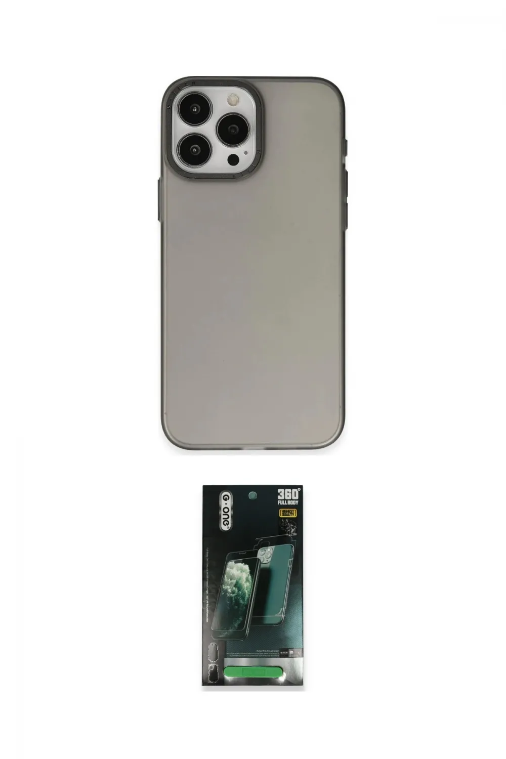 ieg™ iPhone 15 Pro Kılıf Ahenk Çizgi Prime - Şeffaf 360 Full Body Arka Koruyucu