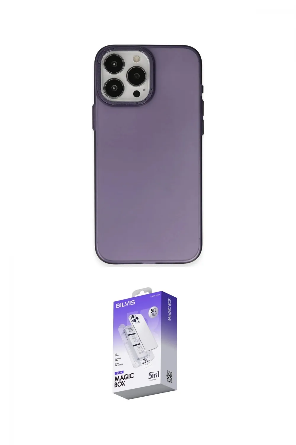 ieg™ iPhone 15 Pro Kılıf Ahenk Çizgi Prime - Siyah Bilvis 5in1 3D Magic Cam Ekran Koruyucu