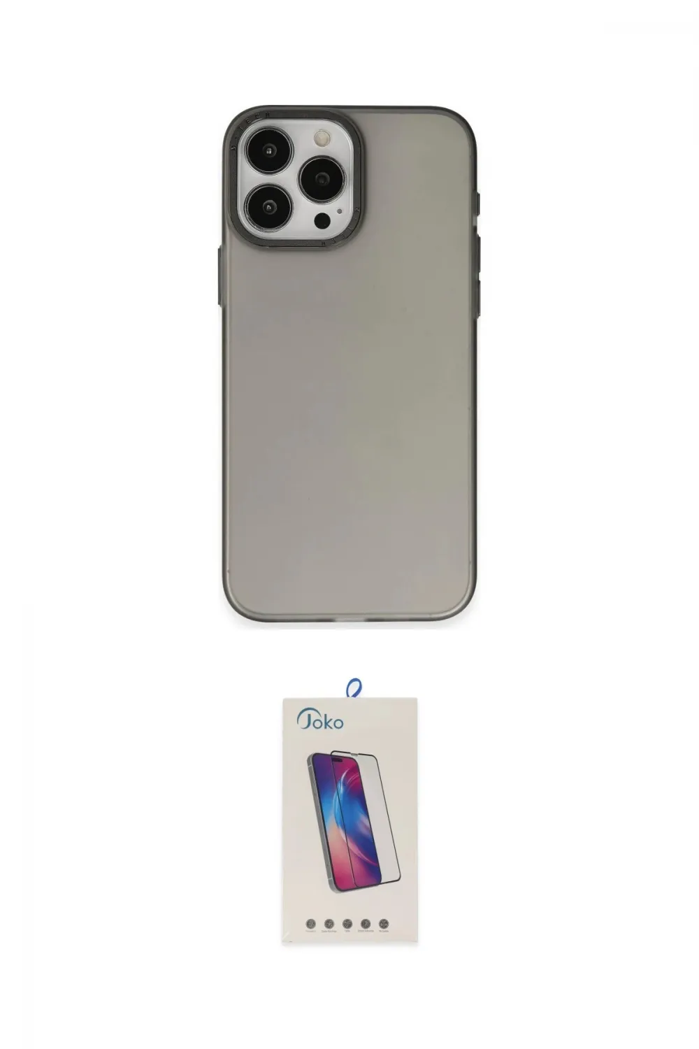 ieg™ iPhone 15 Pro Kılıf Ahenk Çizgi Prime - Siyah Joko 5D Cam