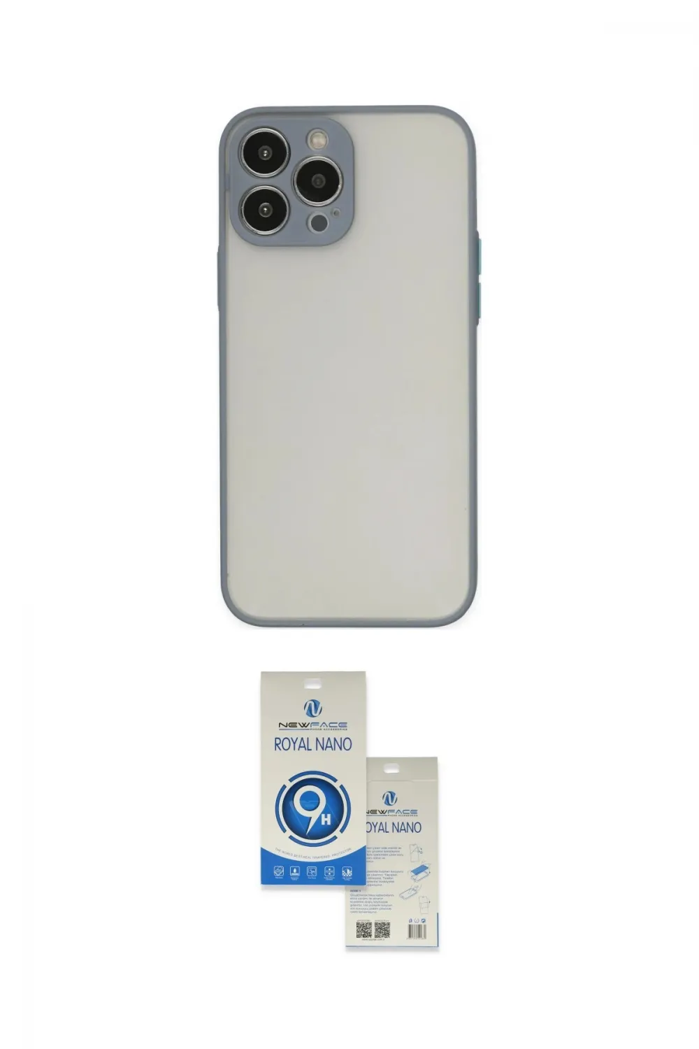 ieg™ iPhone 15 Pro Kılıf Ahenk Çizgi Serisi - Şeffaf Royal Nano Ekran Koruyucu
