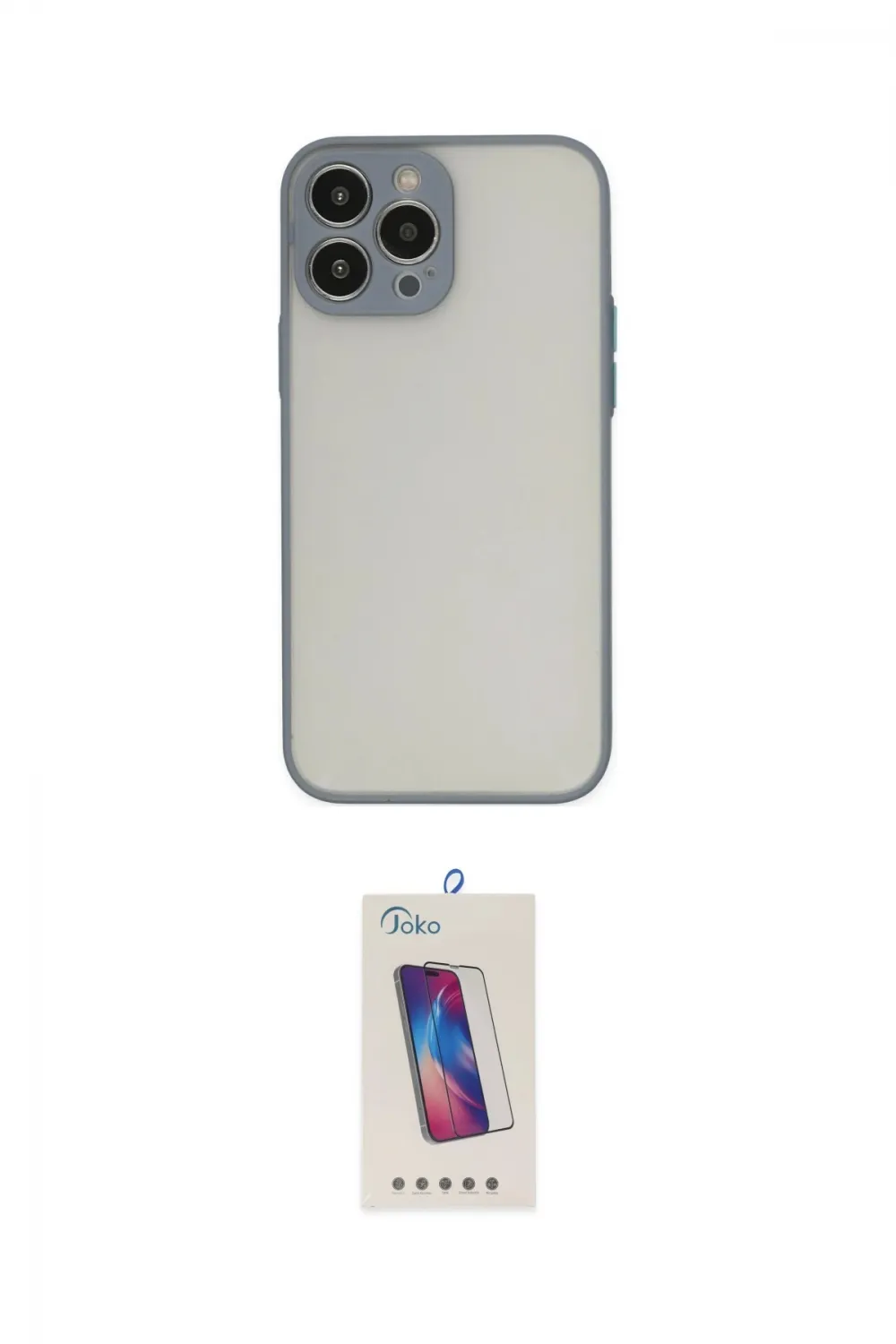 ieg™ iPhone 15 Pro Kılıf Ahenk Çizgi Serisi - Siyah Joko 5D Cam