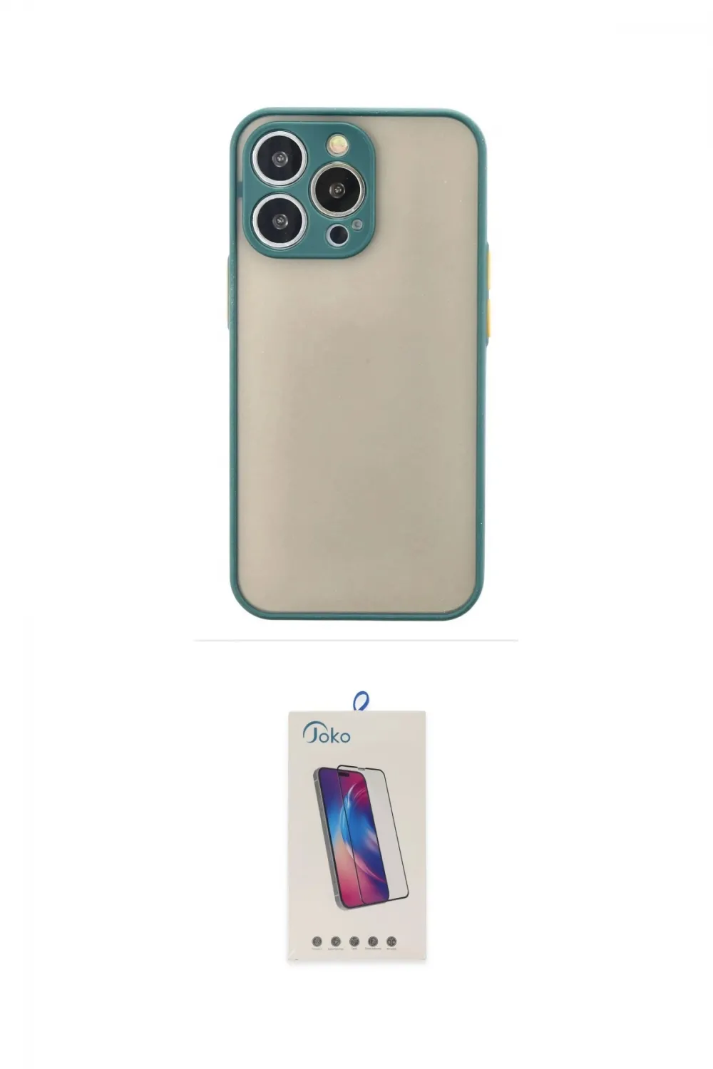 ieg™ iPhone 15 Pro Kılıf Ahenk Çizgi Serisi - Siyah Joko 5D Cam