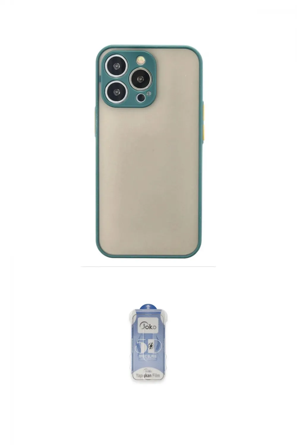ieg™ iPhone 15 Pro Kılıf Ahenk Çizgi Serisi - Siyah Joko Magic 5D Cam