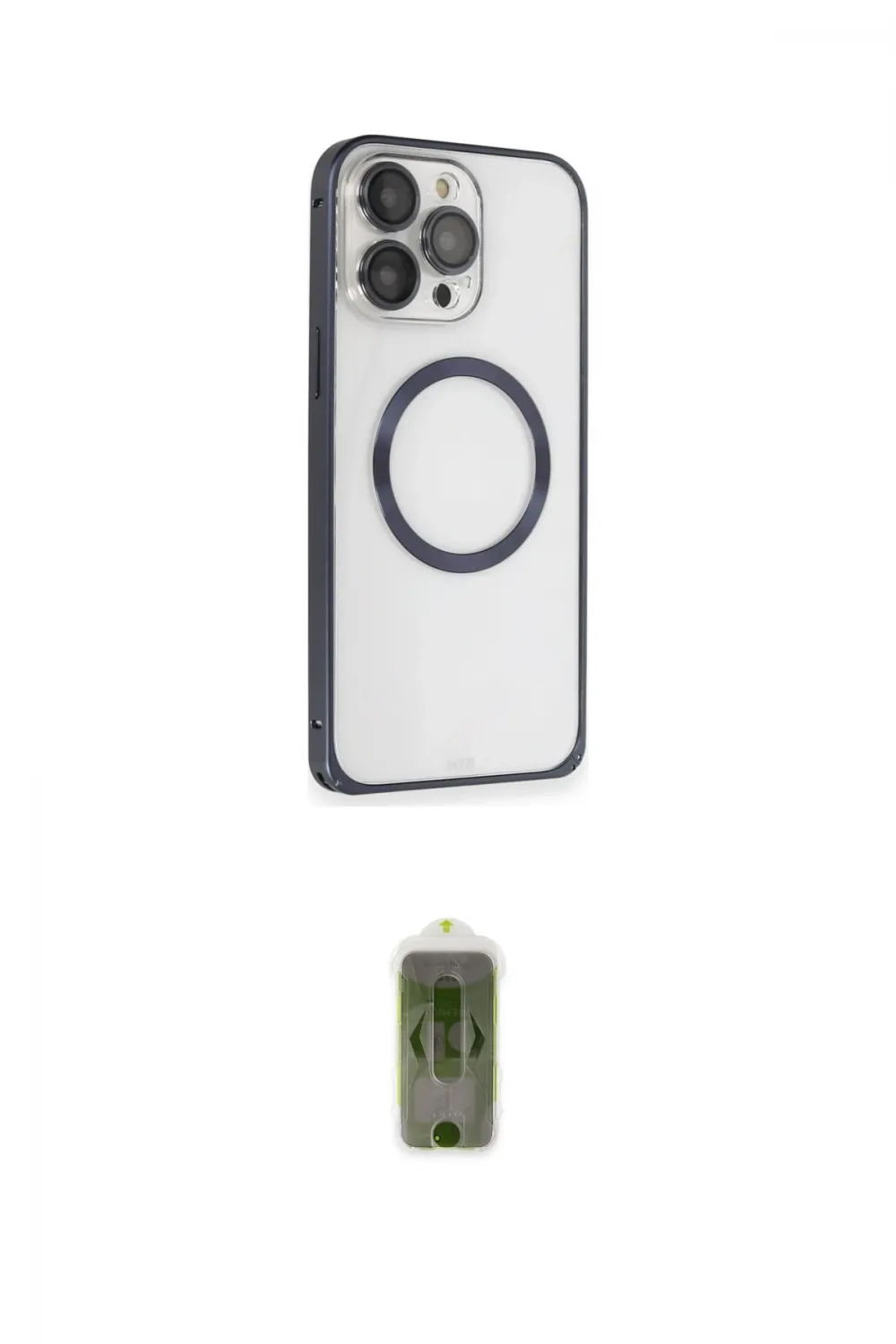 ieg™ iPhone 15 Pro Kılıf Ahenk Işık Serisi - Siyah Joko Magic 5D Hayalet Cam