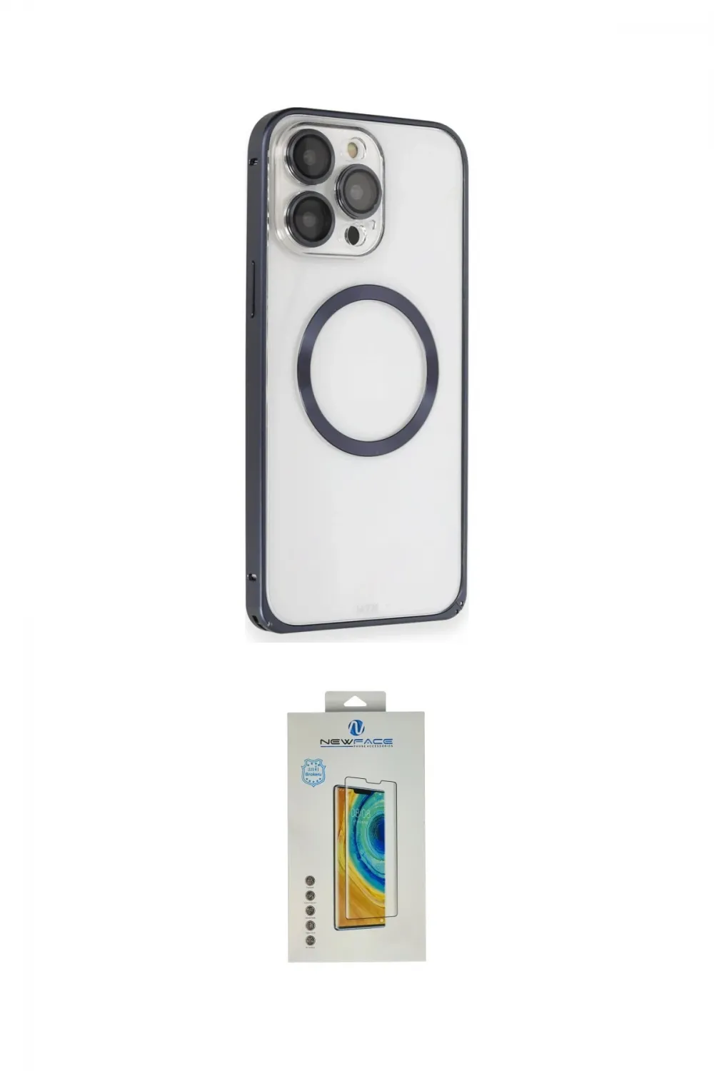 ieg™ iPhone 15 Pro Kılıf Ahenk Işık Serisi - Siyah Polymer Nano Ekran Koruyucu