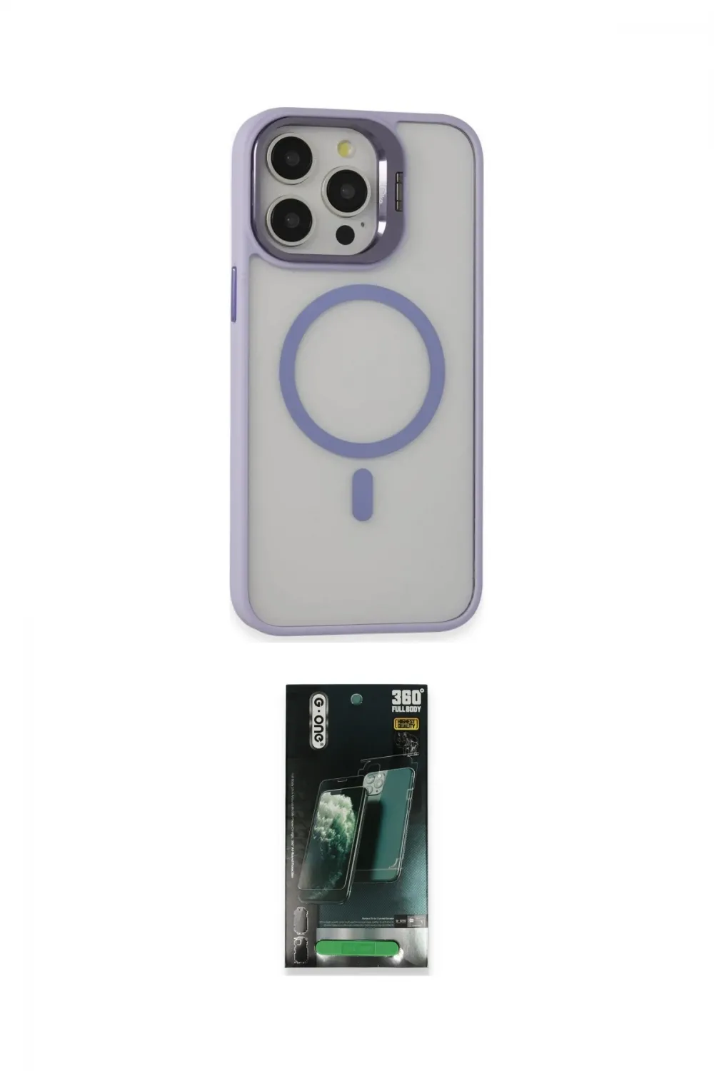 ieg™ iPhone 15 Pro Kılıf Ahenk Klasik Özel Seri - Siyah 360 Mat Full Body Arka Koruyucu