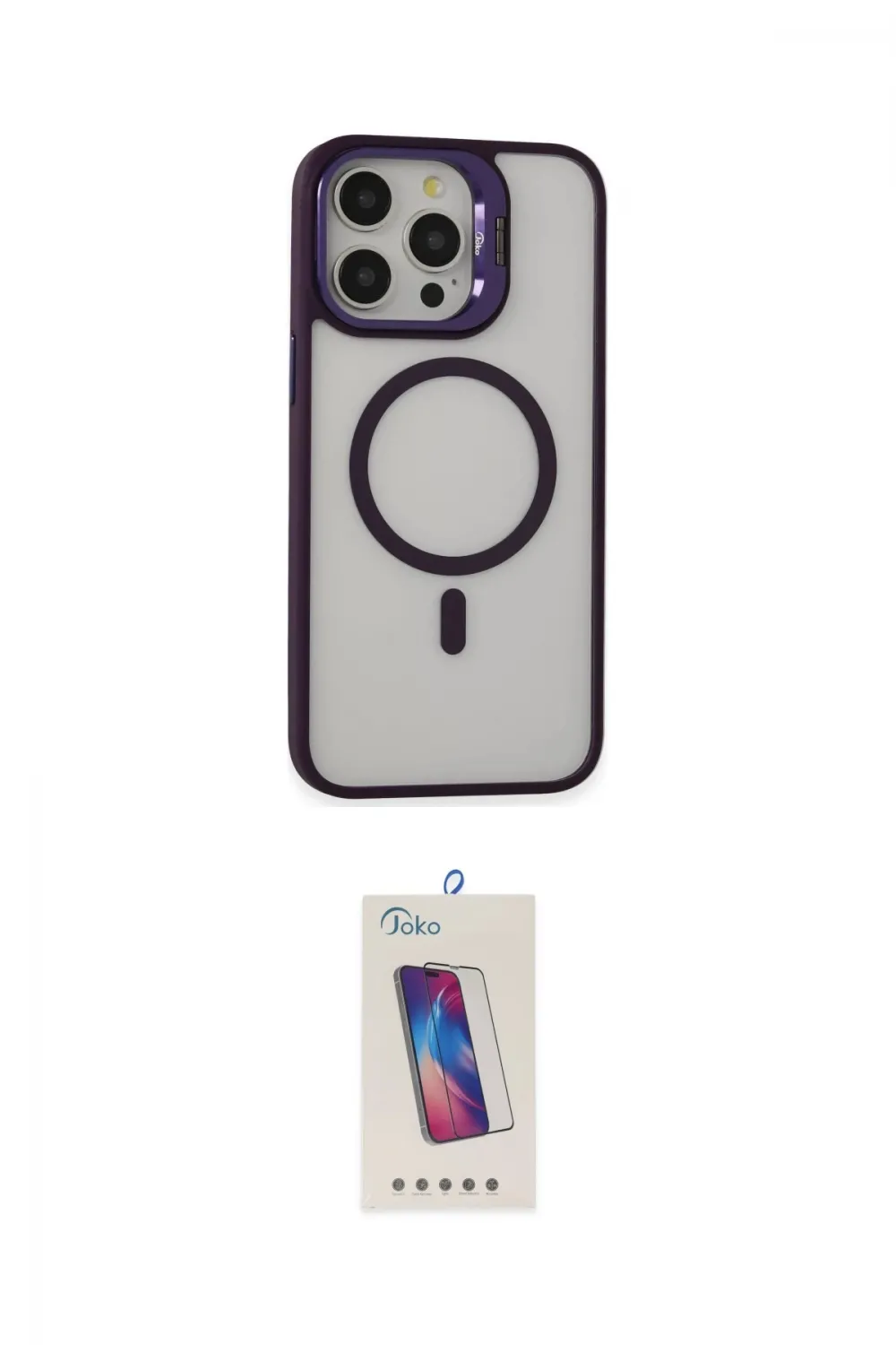 ieg™ iPhone 15 Pro Kılıf Ahenk Klasik Özel Seri - Siyah Joko 5D Cam