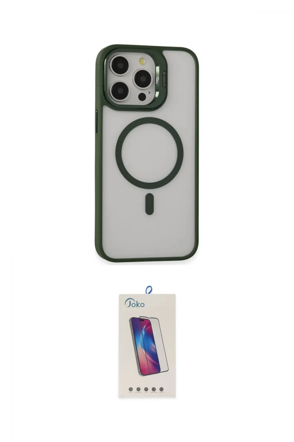 ieg™ iPhone 15 Pro Kılıf Ahenk Klasik Özel Seri - Siyah Joko 5D Cam