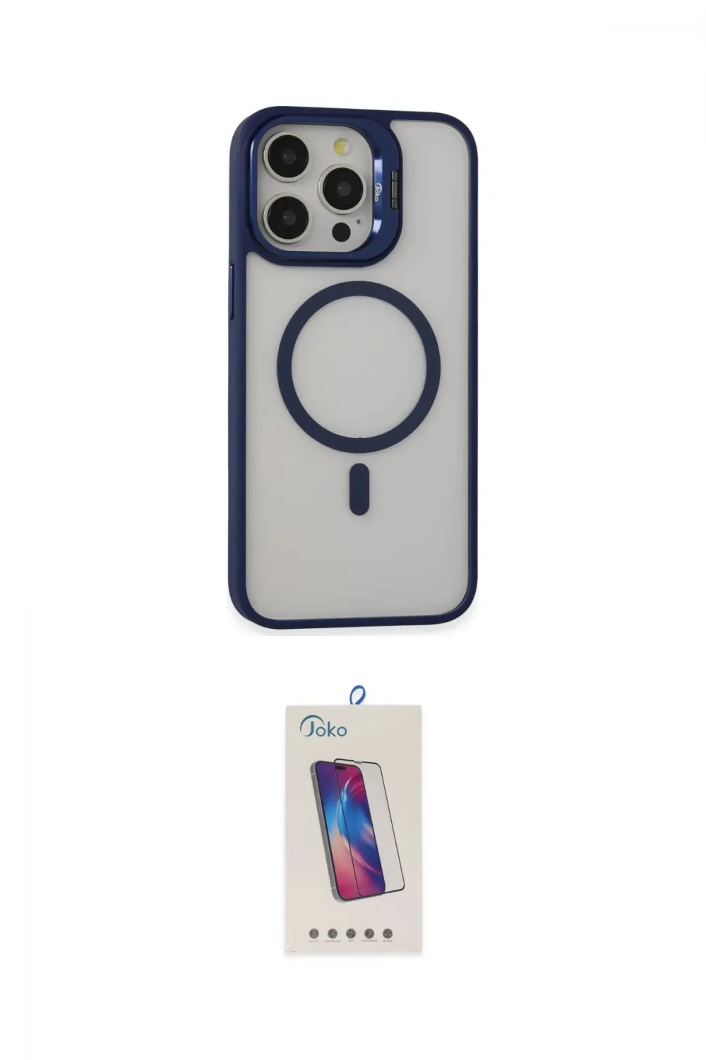 ieg™ iPhone 15 Pro Kılıf Ahenk Klasik Özel Seri - Siyah Joko 5D Cam