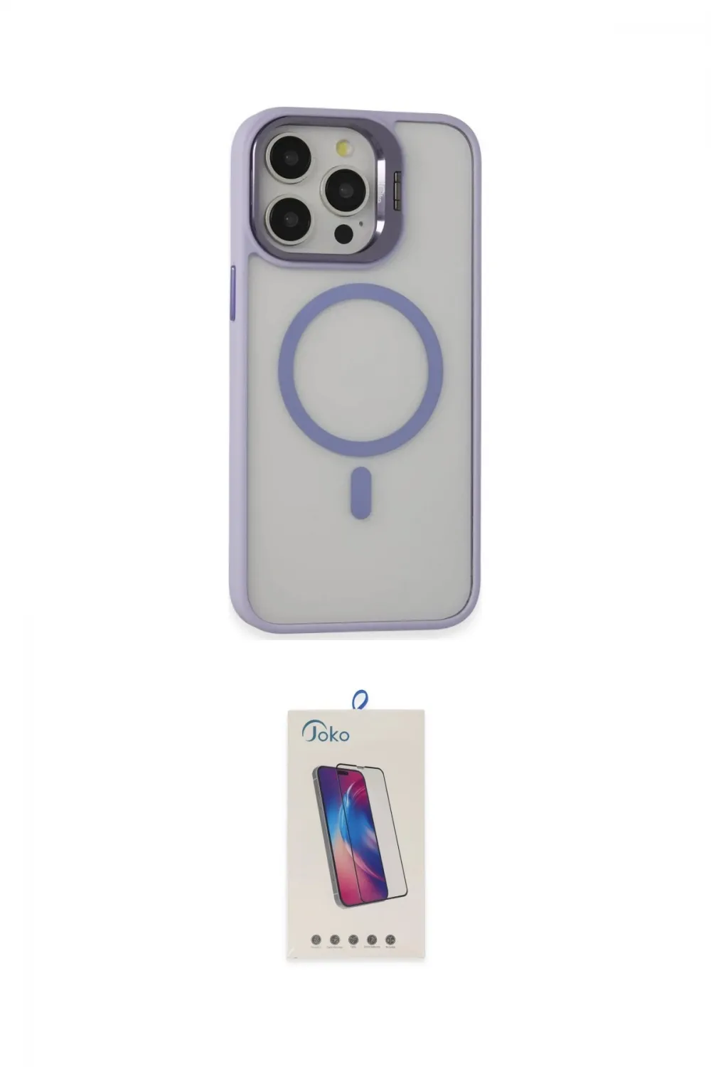 ieg™ iPhone 15 Pro Kılıf Ahenk Klasik Özel Seri - Siyah Joko 5D Cam