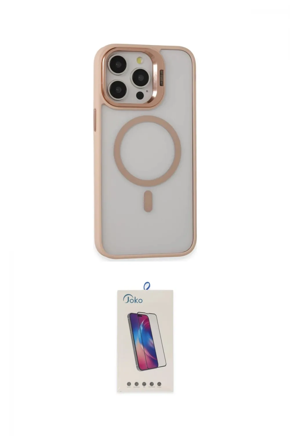 ieg™ iPhone 15 Pro Kılıf Ahenk Klasik Özel Seri - Siyah Joko 5D Cam