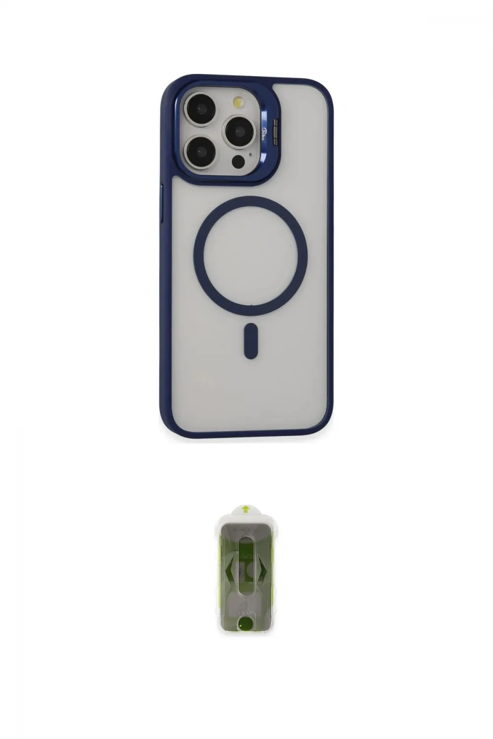 ieg™ iPhone 15 Pro Kılıf Ahenk Klasik Özel Seri - Siyah Joko Magic 5D Hayalet Cam