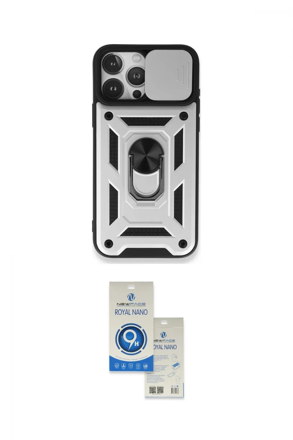 ieg™ iPhone 15 Pro Kılıf Ahenk Klasik - Şeffaf Royal Nano Ekran Koruyucu