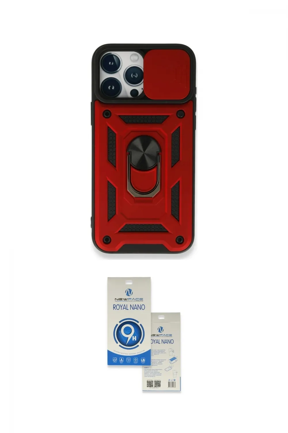 ieg™ iPhone 15 Pro Kılıf Ahenk Klasik - Şeffaf Royal Nano Ekran Koruyucu