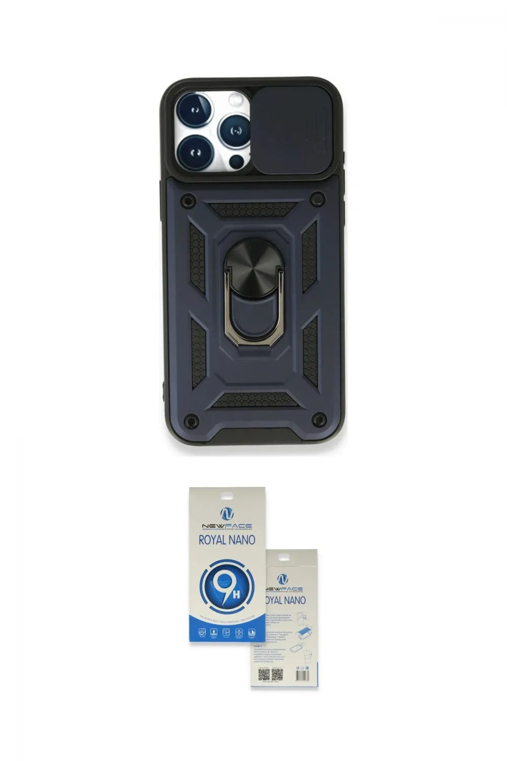 ieg™ iPhone 15 Pro Kılıf Ahenk Klasik - Şeffaf Royal Nano Ekran Koruyucu