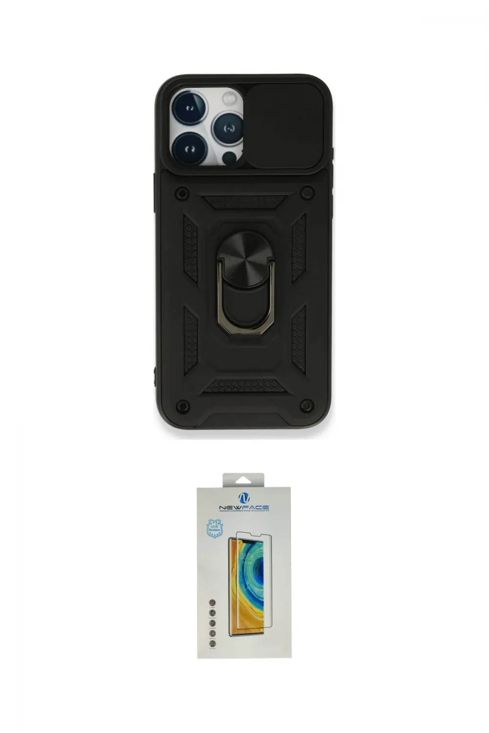 ieg™ iPhone 15 Pro Kılıf Ahenk Klasik - Siyah Polymer Nano Ekran Koruyucu