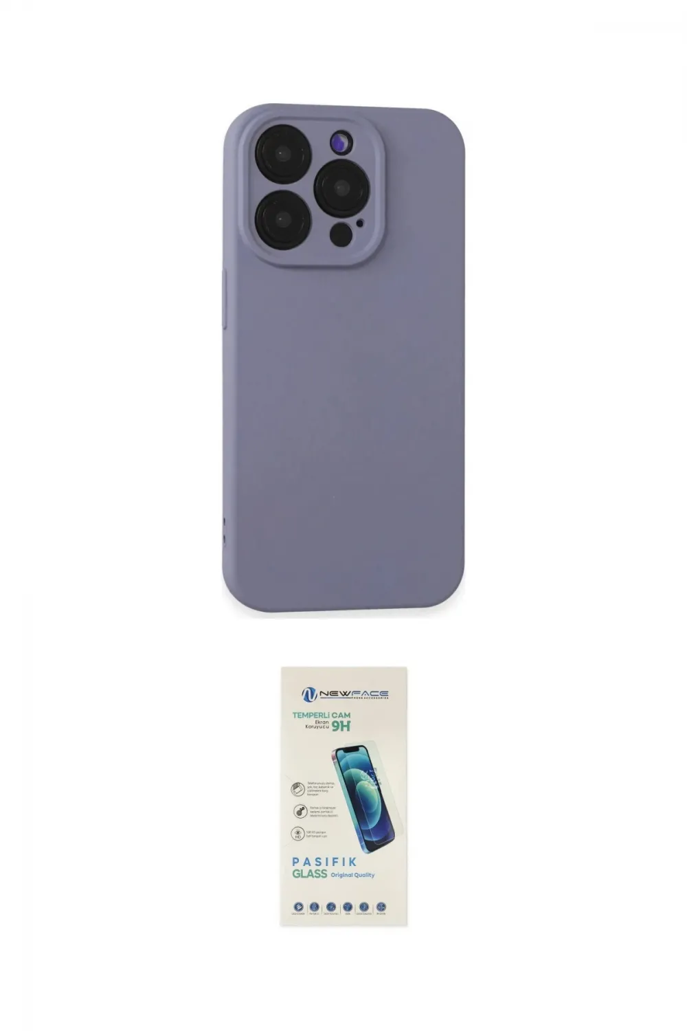 ieg™ iPhone 15 Pro Kılıf Ahenk Serisi - Şeffaf Pasifik Cam Ekran Koruyucu
