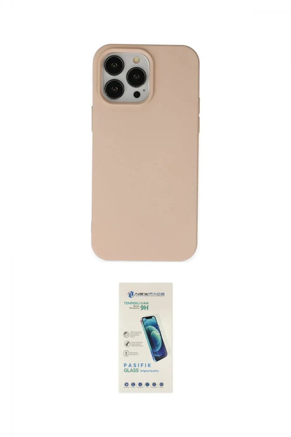 ieg™ iPhone 15 Pro Kılıf Ahenk Serisi - Şeffaf Pasifik Cam Ekran Koruyucu