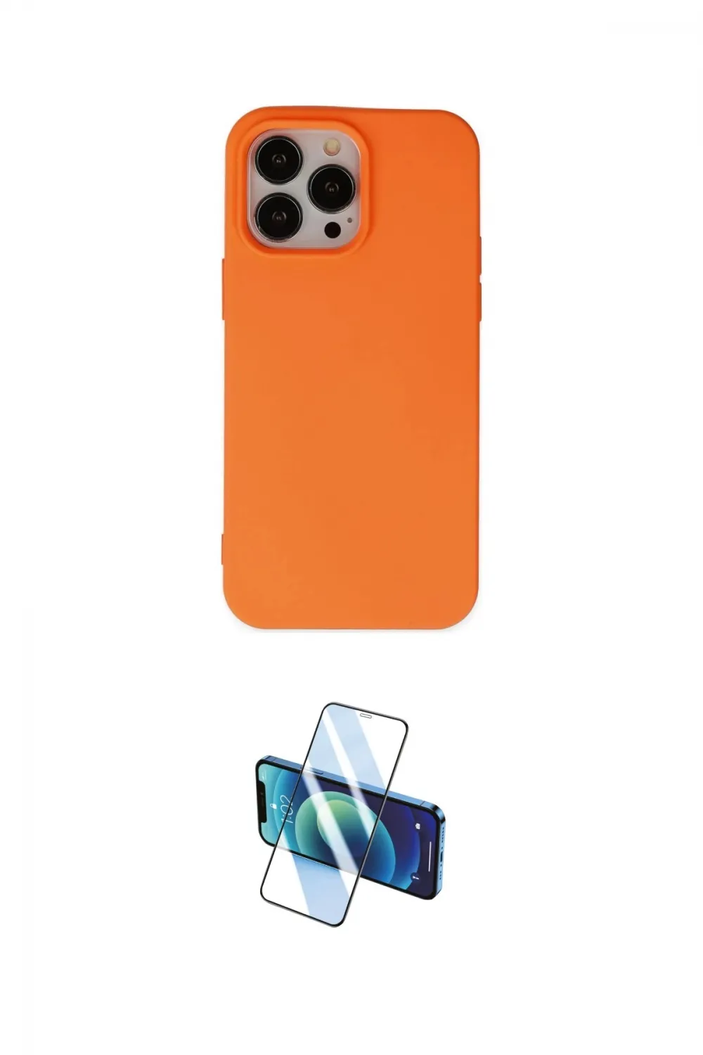 ieg™ iPhone 15 Pro Kılıf Ahenk Serisi - Siyah 3D Antistatik Cam Ekran Koruyucu