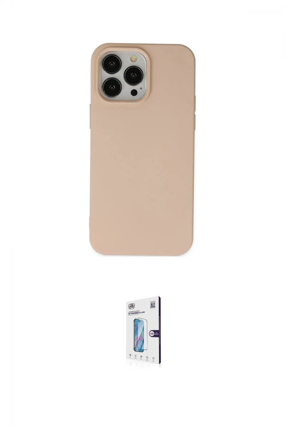 ieg™ iPhone 15 Pro Kılıf Ahenk Serisi - Siyah Bilvis 0.18mm Plus Cam Ekran Koruyucu