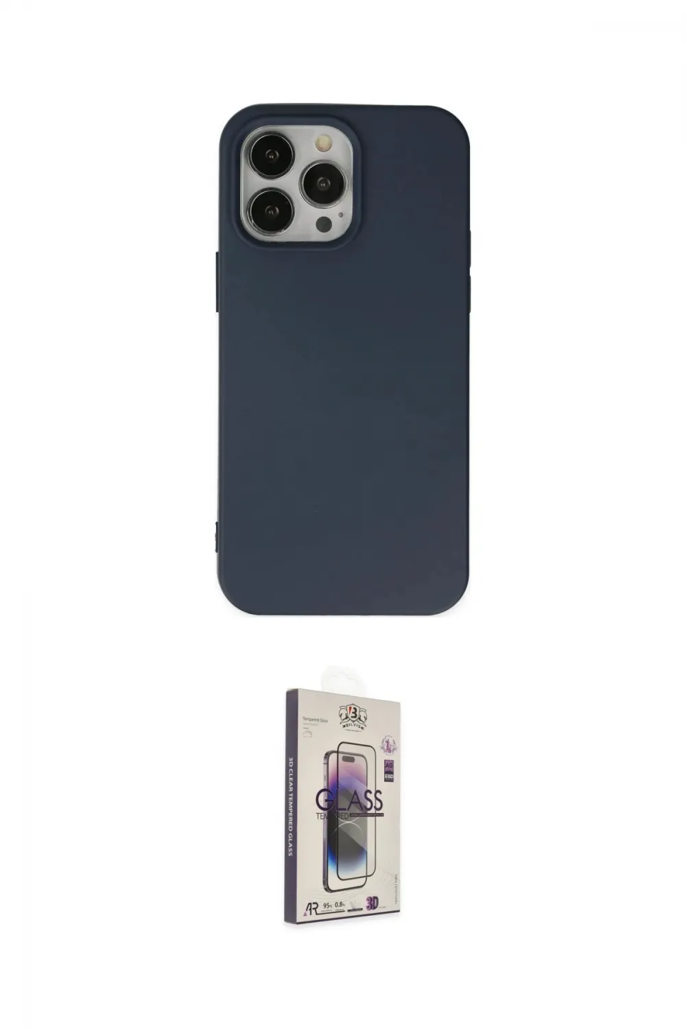 ieg™ iPhone 15 Pro Kılıf Ahenk Serisi - Siyah Bilvis 3D Cam Ekran Koruyucu