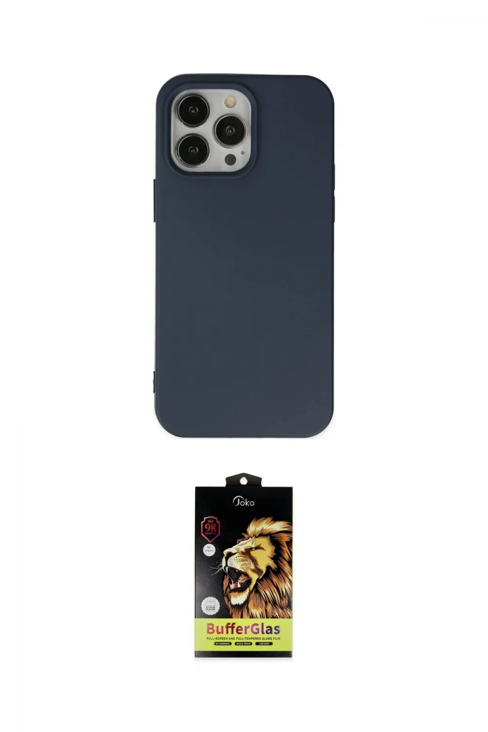 ieg™ iPhone 15 Pro Kılıf Ahenk Serisi - Siyah Buffer Cam Ekran Koruyucu