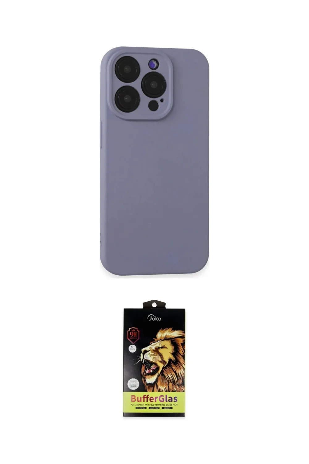 ieg™ iPhone 15 Pro Kılıf Ahenk Serisi - Siyah Buffer Cam Ekran Koruyucu