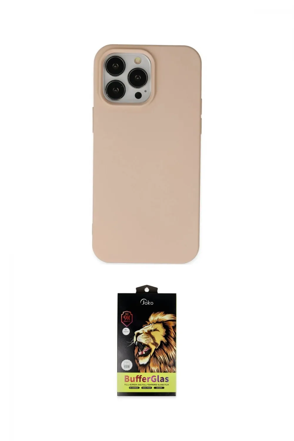 ieg™ iPhone 15 Pro Kılıf Ahenk Serisi - Siyah Buffer Cam Ekran Koruyucu