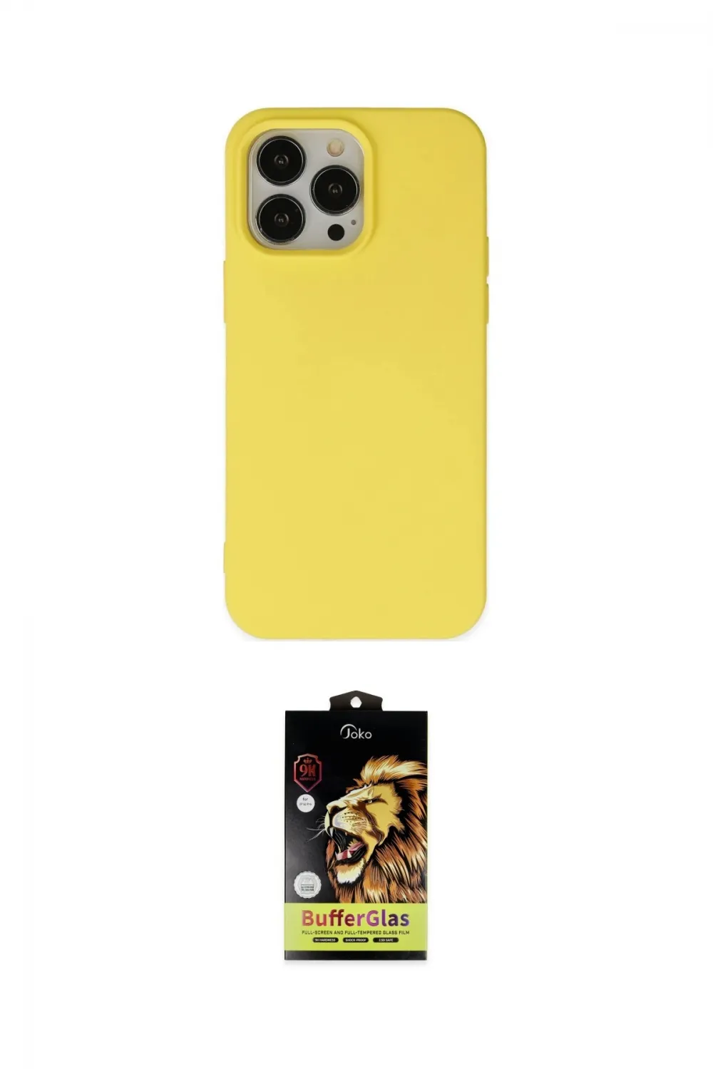 ieg™ iPhone 15 Pro Kılıf Ahenk Serisi - Siyah Buffer Cam Ekran Koruyucu
