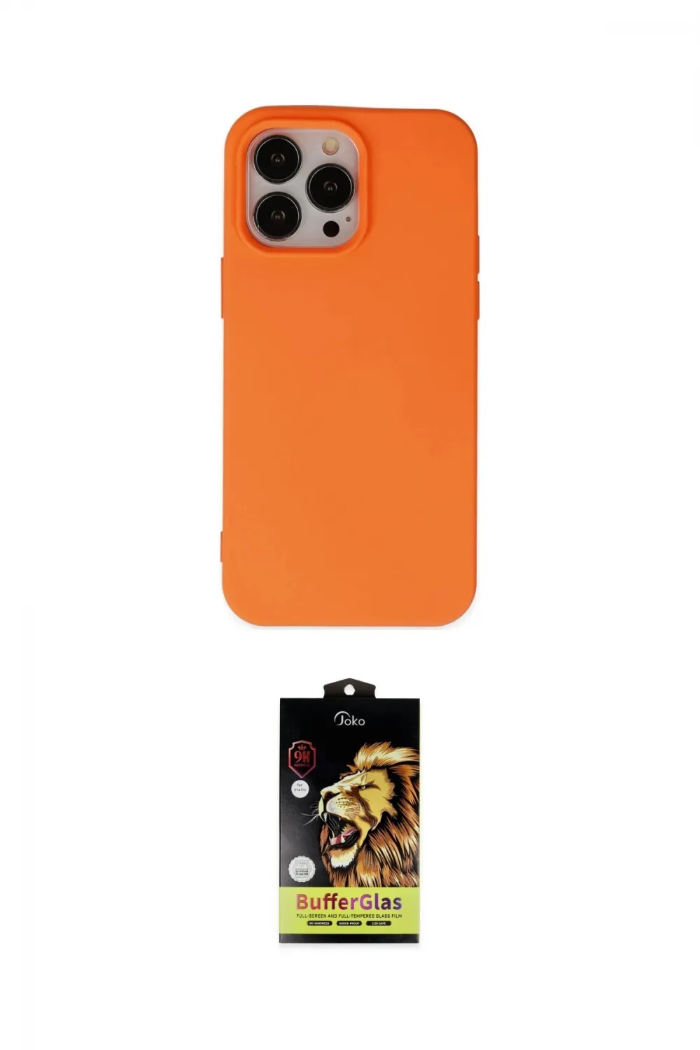 ieg™ iPhone 15 Pro Kılıf Ahenk Serisi - Siyah Buffer Cam Ekran Koruyucu