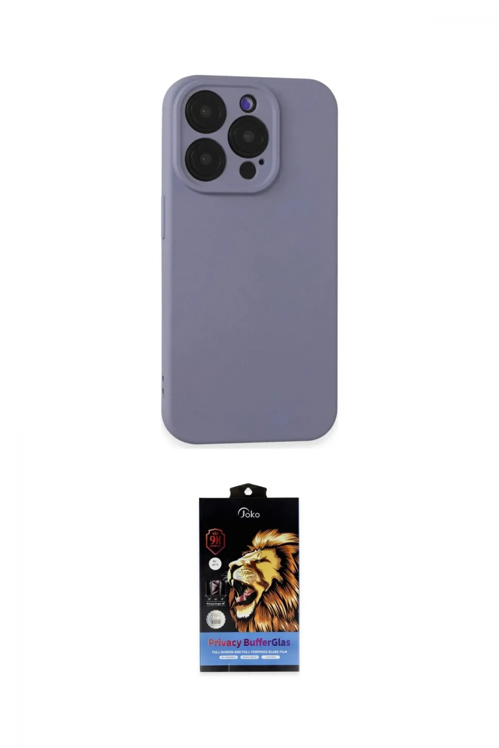 ieg™ iPhone 15 Pro Kılıf Ahenk Serisi - Siyah Buffer Hayalet Cam Ekran Koruyucu