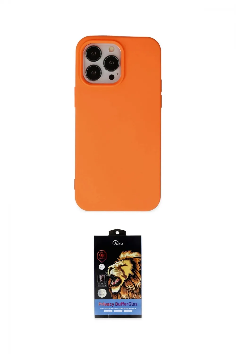 ieg™ iPhone 15 Pro Kılıf Ahenk Serisi - Siyah Buffer Hayalet Cam Ekran Koruyucu