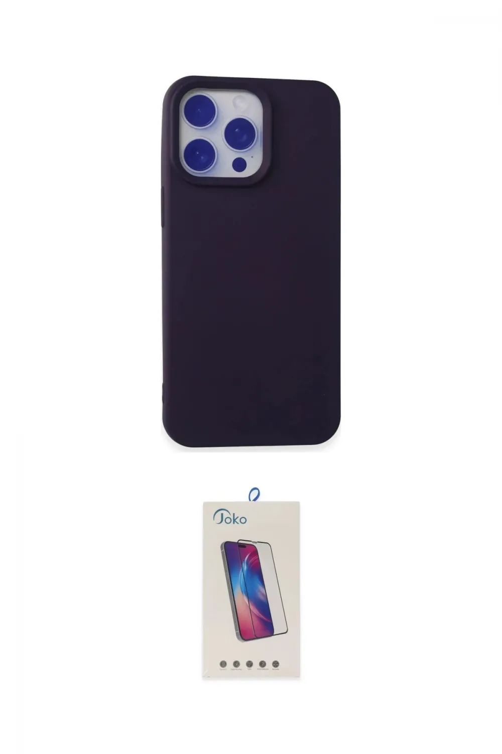 ieg™ iPhone 15 Pro Kılıf Ahenk Serisi - Siyah Joko 5D Cam