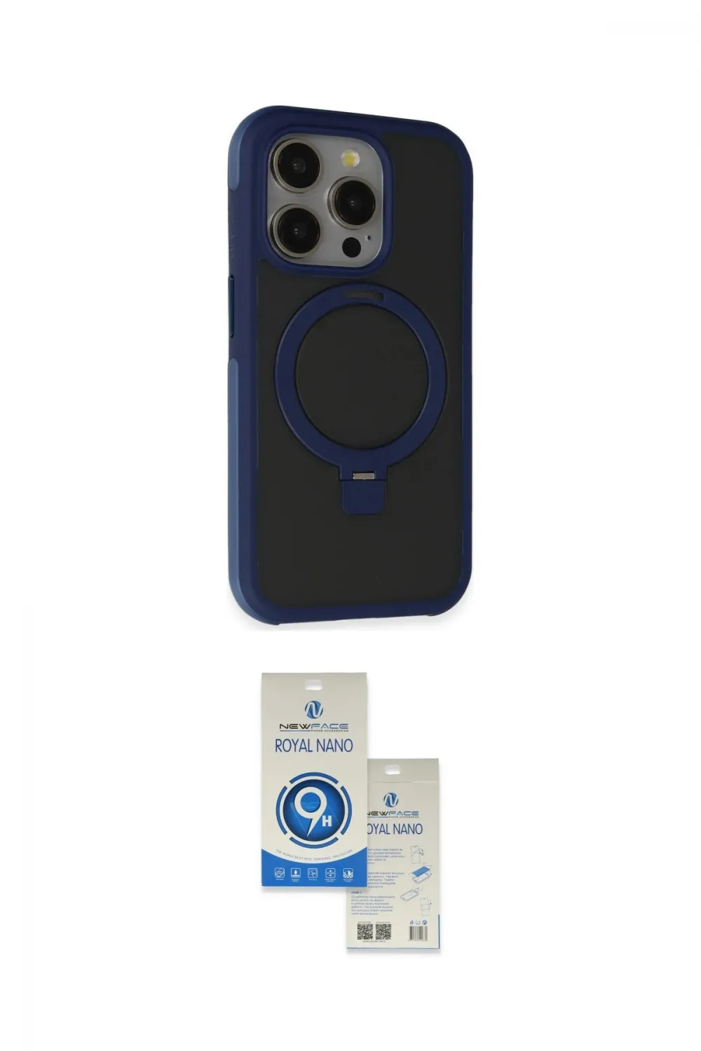 ieg™ iPhone 15 Pro Kılıf Ahenk Yansıma Özel Seri - Şeffaf Royal Nano Ekran Koruyucu