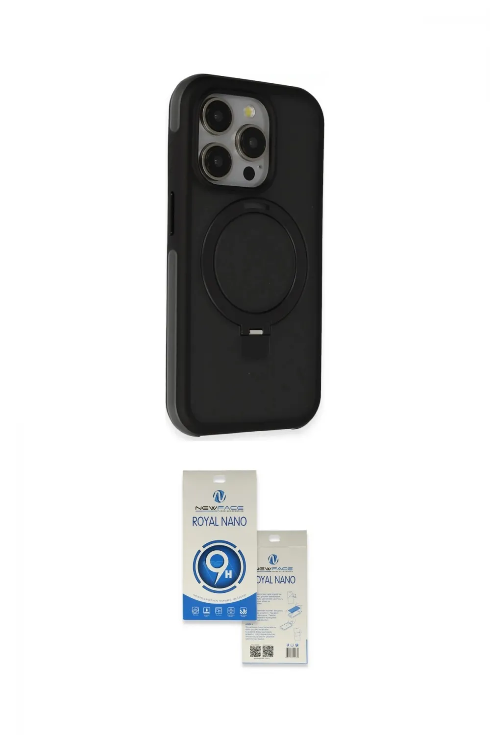 ieg™ iPhone 15 Pro Kılıf Ahenk Yansıma Özel Seri - Şeffaf Royal Nano Ekran Koruyucu