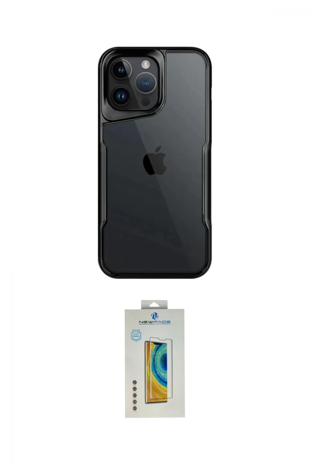 ieg™ iPhone 15 Pro Kılıf Akış Çizgi Koleksiyonu - Siyah Polymer Nano Ekran Koruyucu