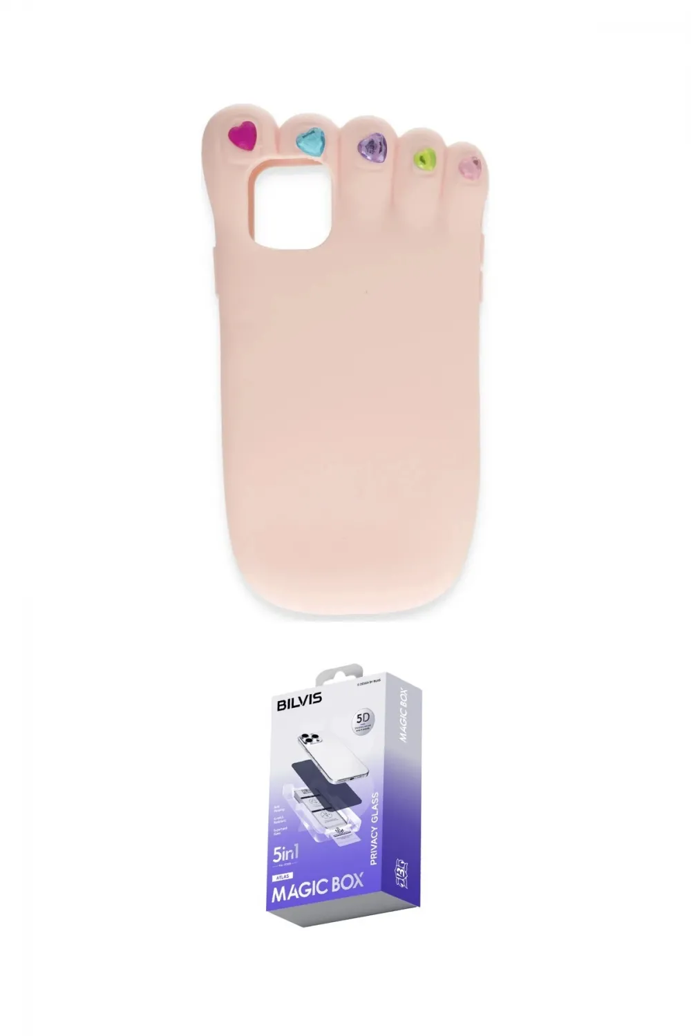ieg™ iPhone 15 Pro Kılıf Akış Yansıma - Siyah Bilvis 5in1 5D Magic Hayalet Cam Ekran Koruyucu