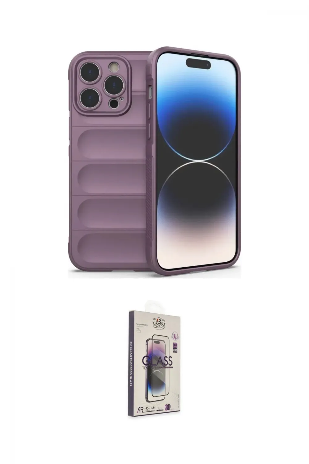 ieg™ iPhone 15 Pro Kılıf Atlas Koleksiyonu - Siyah Bilvis 3D Cam Ekran Koruyucu