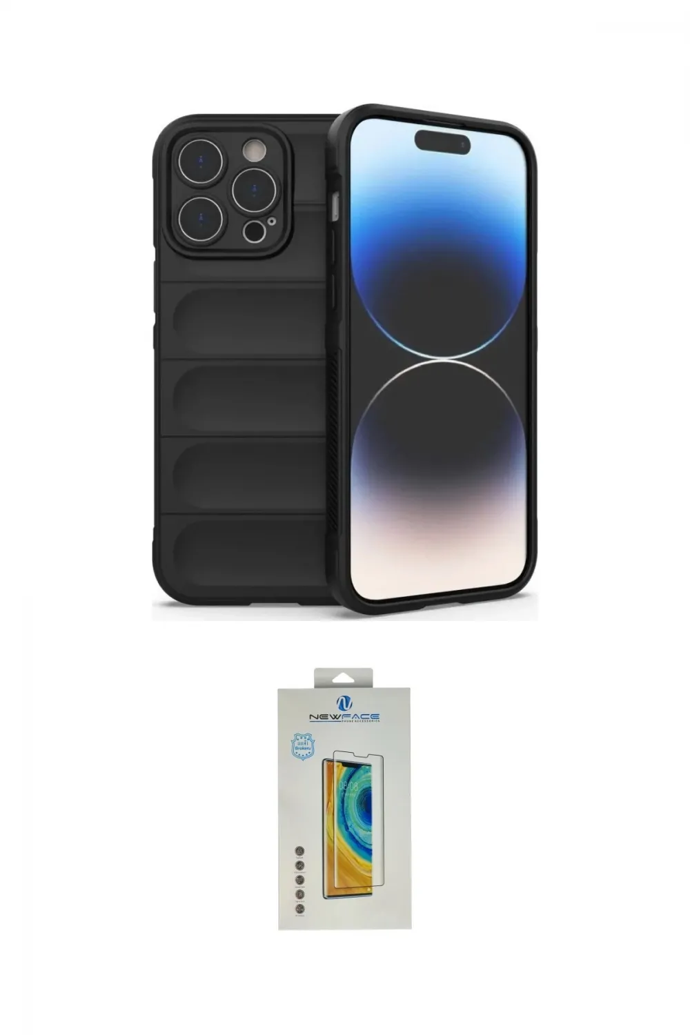 ieg™ iPhone 15 Pro Kılıf Atlas Koleksiyonu - Siyah Polymer Nano Ekran Koruyucu